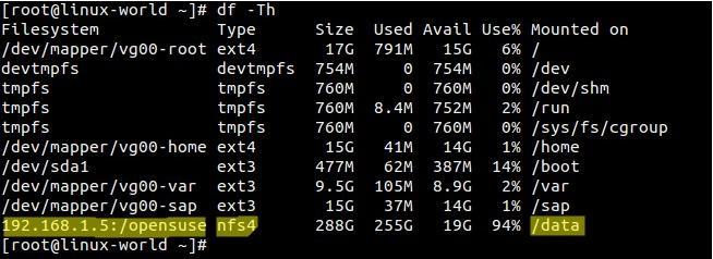 Linux中df命令的使用和介绍